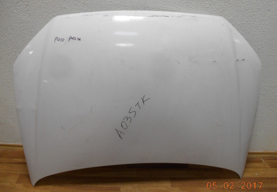 Капот Volkswagen Polo рест oem 6ru823031b  (мал. загиб) (скл-3)