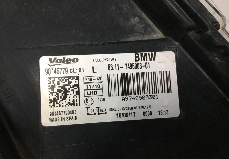 Фара ЛЭД LED левая BMW X1 F48 OEM 63117472219