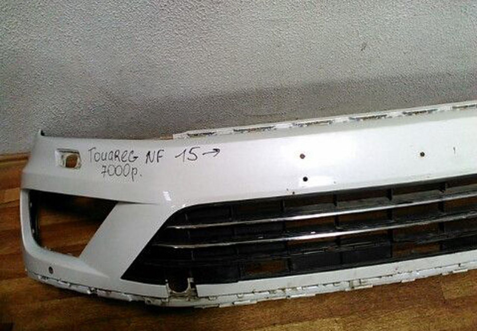 Бампер передний Volkswagen Touareg NF (15>) трещины, слом. часть 7p6807421