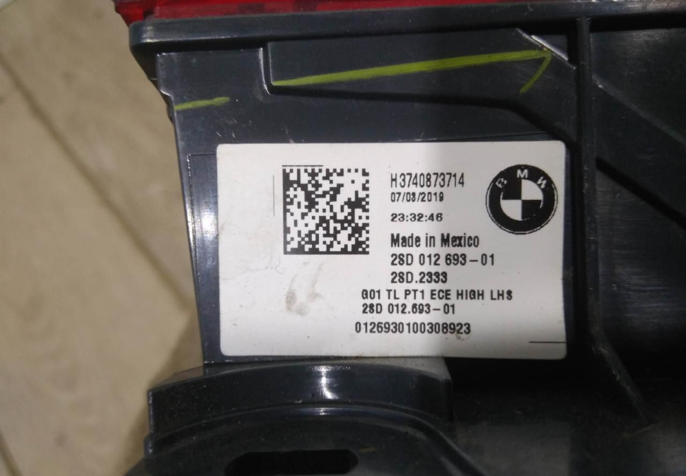Фонарь ЛЭД LED внешний левый бу BMW X3 G01 OEM 63217408737