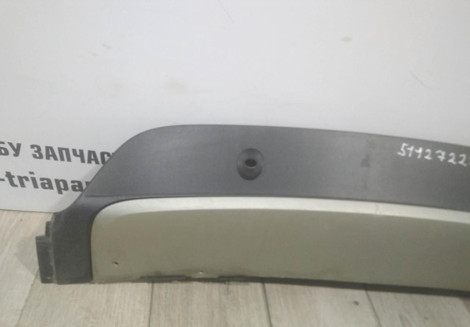 Накладка заднего бампера нижняя бу BMW X5 E70 рестайлинг OEM 51127227766 Накладка заднего бампера нижняя бу BMW X5 E70 рестайлинг OEM 51127227766