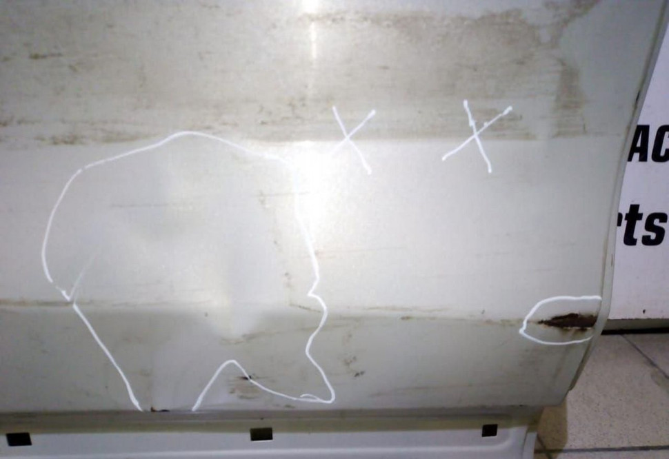 Дверь задняя правая Hyundai Santa Fe 3 12-18 oem 770042W000 (скл-3)