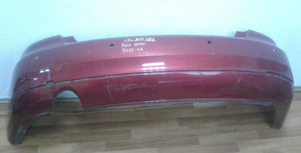 Бампер передний Volkswagen Polo седан рест oem 6ru807421