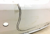 Бампер задний Volkswagen Polo sedan рест oem 6RU807421D (трещины)