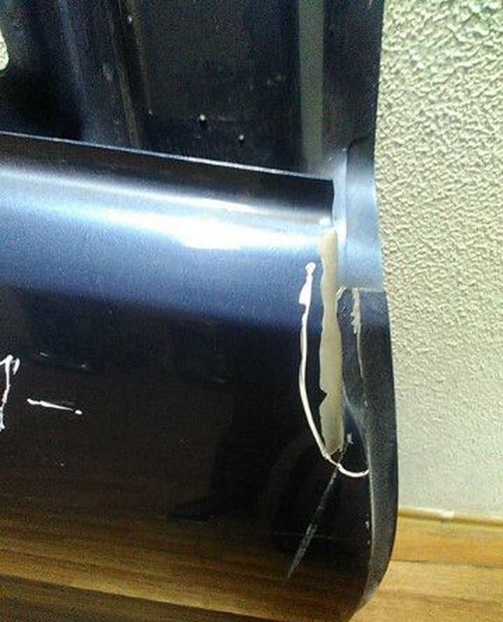 Дверь задняя правая Volkswagen Tiguan(11>) есть вмятина