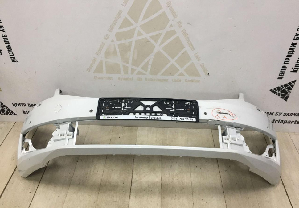 Бампер передний Skoda Octavia A7 рестайлинг OEM 5EU807221F