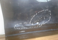 Дверь передняя правая Volkswagen Touareg NF oem 7p0831312 (вмятина)