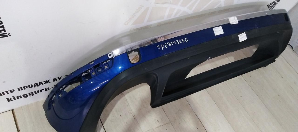 Спойлер заднего бампера Volkswagen Touareg 2 FL рестайлинг 2014-2018 oem 7P6807568G