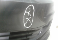 Бампер передний Volkswagen Polo седан рест oem 6RU807221A (вмятины)