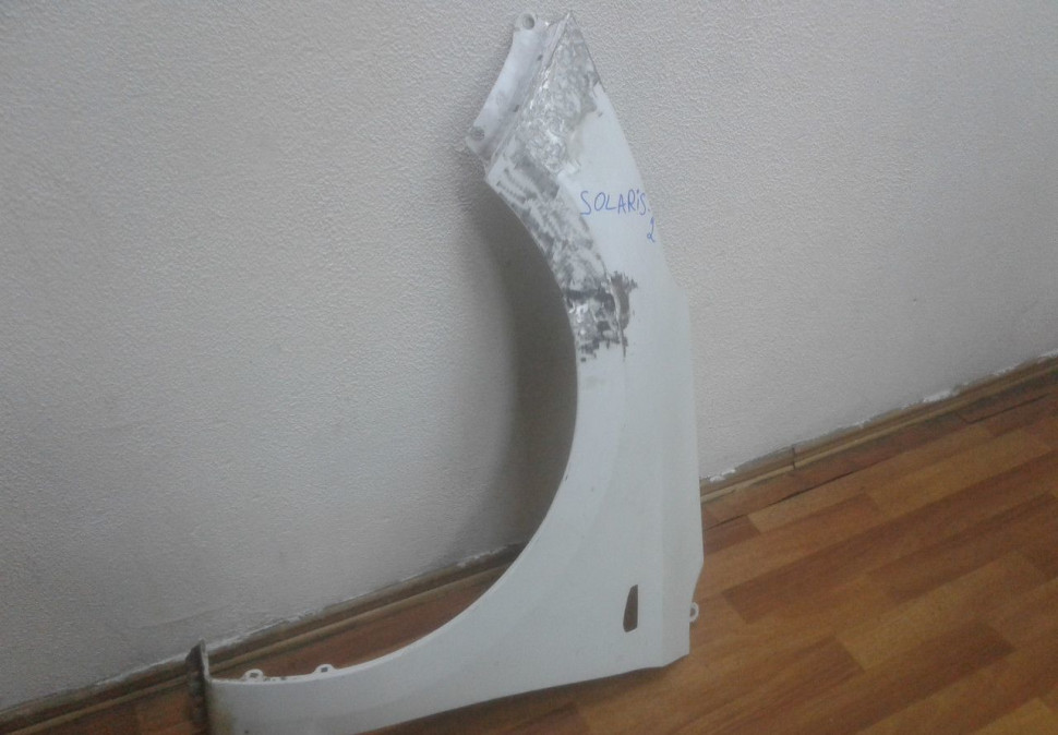 Крыло переднее левое Hyundai Solaris 2 oem 66311f9000 (после ремонта)