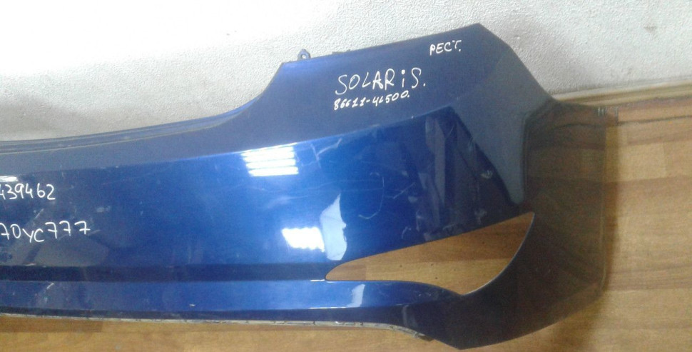 Бампер задний Hyundai Solaris 1 рест седан oem 866114L500 (трещина бок. крепления)