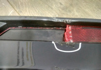 Накладка спойлер заднего бампера бу BMW 5 G30 OEM 51128064718