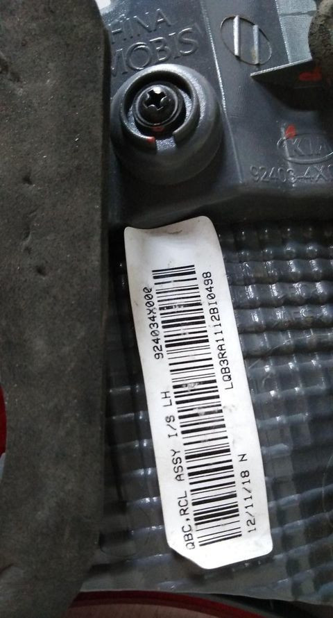 Фонарь внутренний левый Kia Rio 3 до рест 11-15 седан oem 924034x000 Фонарь внутренний левый Kia Rio 3 до рест 11-15 седан oem 924034x000