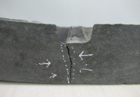 Абсорбер заднего бампера Volkswagen Polo седан oem 6RU807251A (трещина)