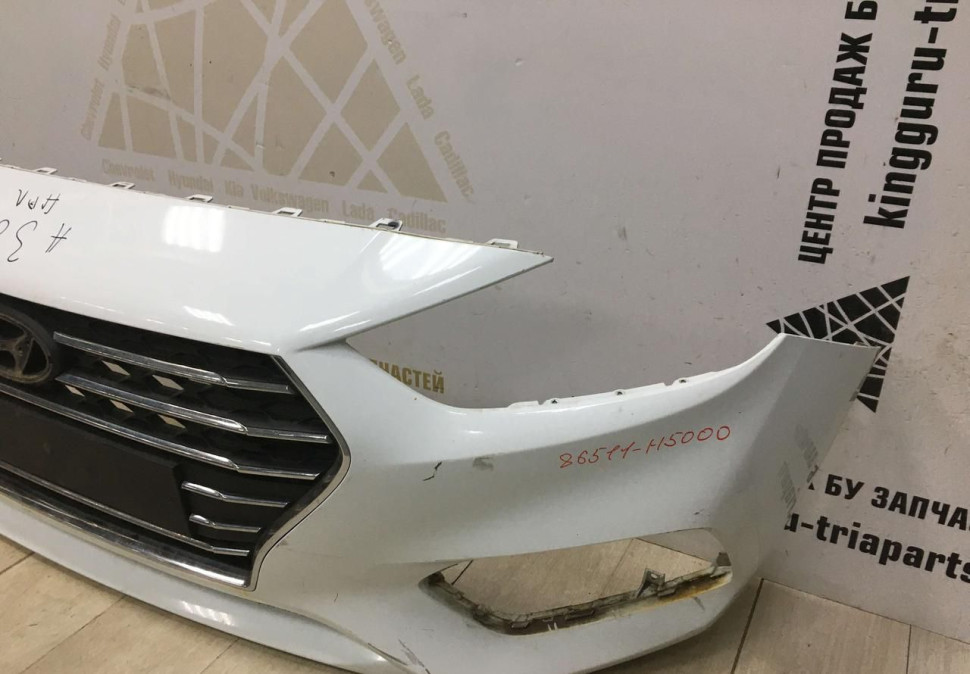 Бампер передний Hyundai Solaris 2 дорестайлинг 2017-2020 oem 86511H5000