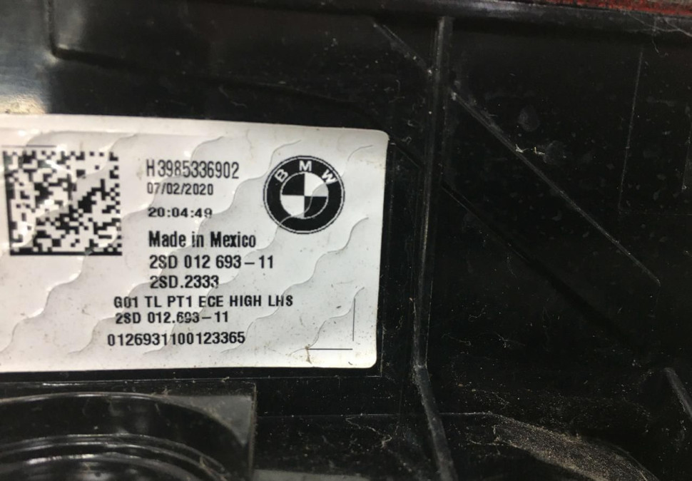 Фонарь ЛЭД LED внешний левый BMW X3 G01 OEM 63217408737