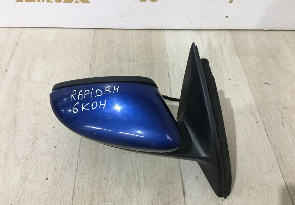 Корпус зеркала правый 6 пин Skoda Rapid рестайлинг OEM 5JB857502J