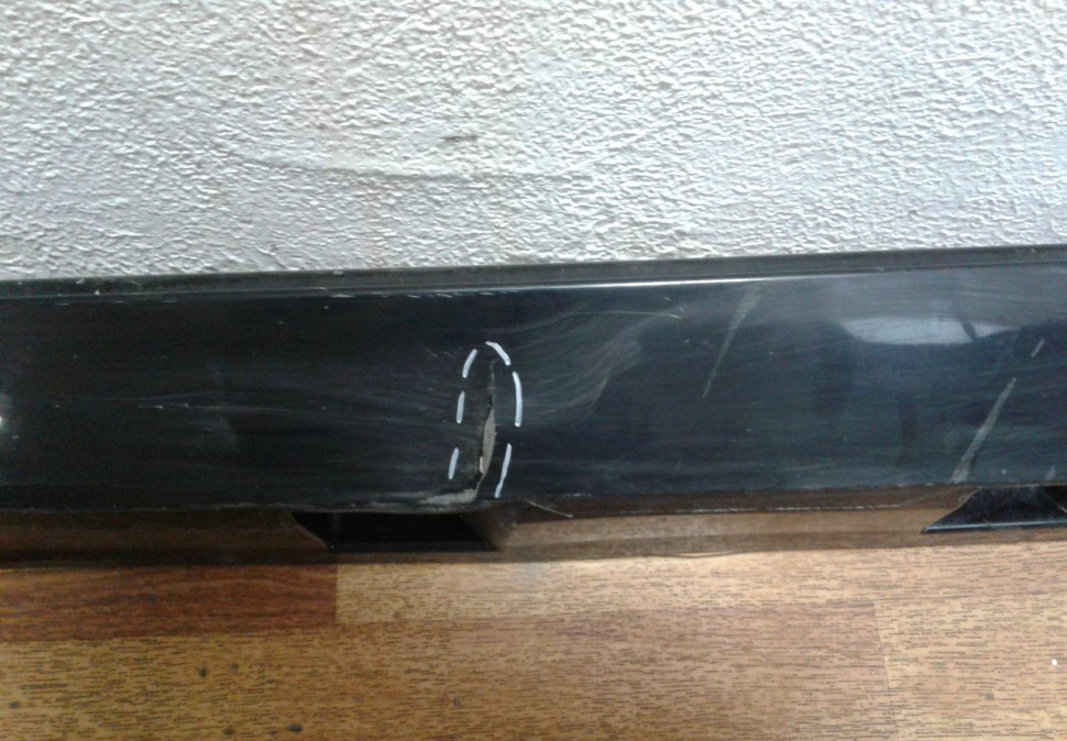 Накладка порога левая Volkswagen Passat B8 (15>) трещины oem 3g0853857