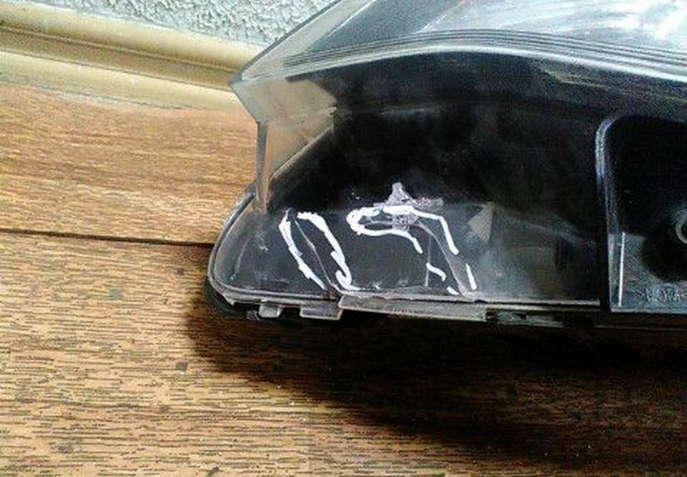 Фара левая Kia Rio 4 рестайл трещина на стекле oem 921014x501 Фара левая Kia Rio 4 рестайл трещина на стекле oem 921014x501