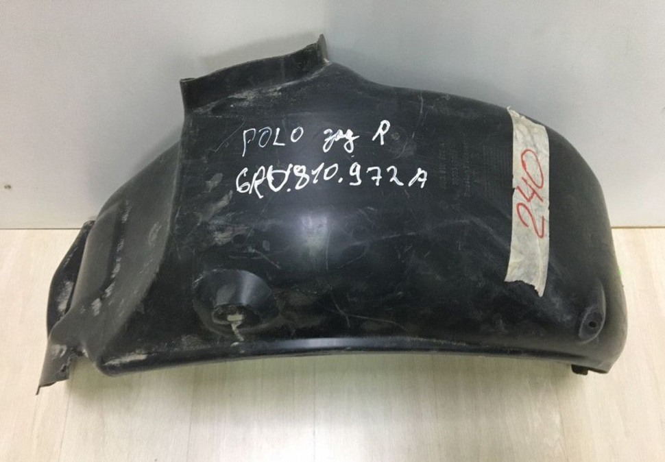 Подкрылок задний правый Volkswagen Polo sedan oem 6RU810972a Подкрылок задний правый Volkswagen Polo sedan oem 6RU810972a
